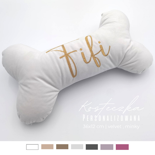 Zabawki dla zwierząt Kosteczka - poduszka dla pupila   kolory  haft  prezent