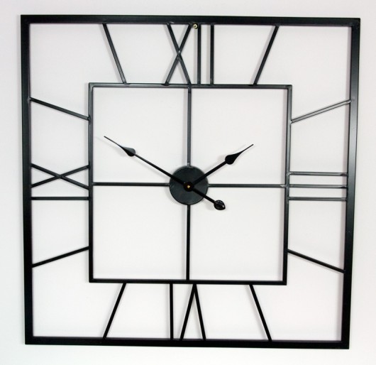 Zegar ścienny Factory Square Black 80cm (D943040 Home Design