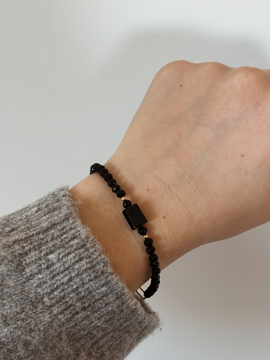 bransoletki z kamieni naturalnych Bransoletka Onyks i Turmalin