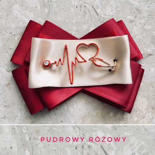 Brosza w hołdzie lekarzom NEW Pudrowy Różowy