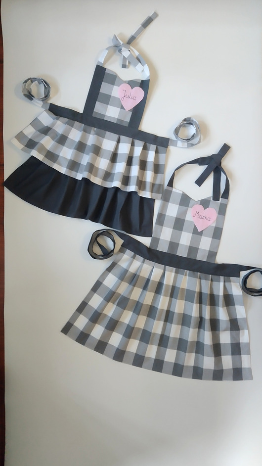 dziewczynka - inne Fartuszki kuchenne, zestaw mama i córka z imieniem