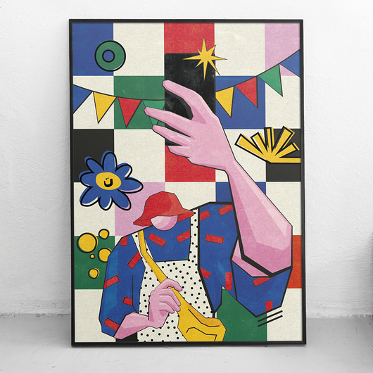 grafiki i ilustracje Selfie