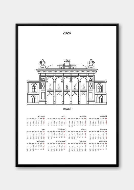 kalendarze i plannery Kalendarz Wiedeń 2026