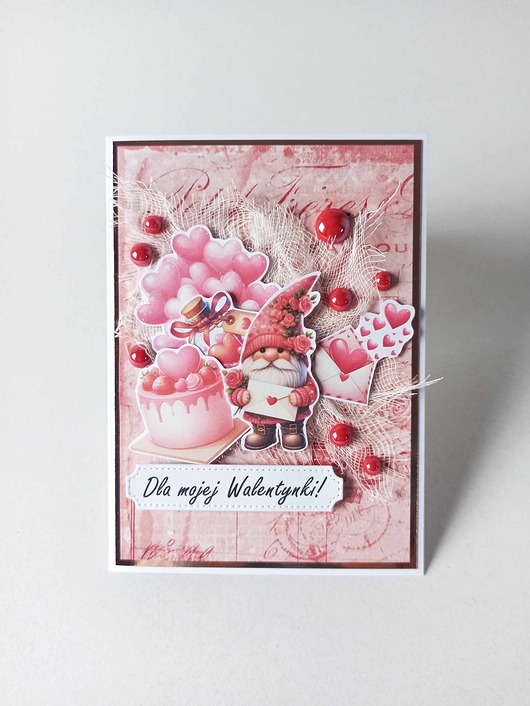 kartki scrapbooking Kartka Okolicznościowa: Walentynka - Dla mojej walentynki