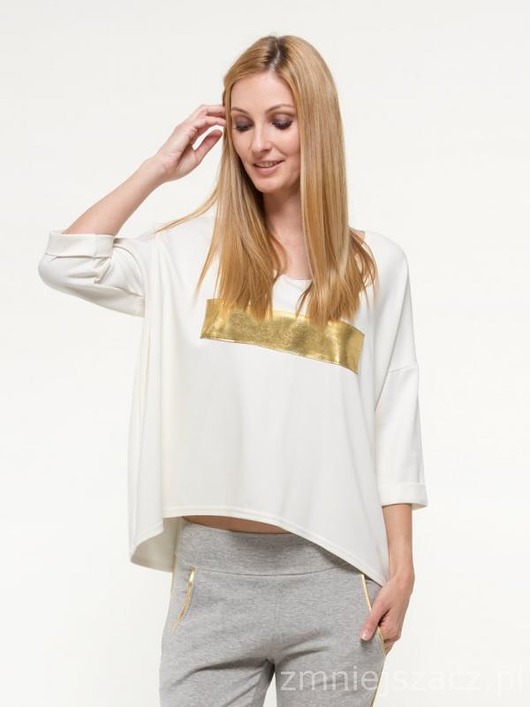 Bluzka ecru YY500087_RAL9016-1021 YULIYA BABICH
