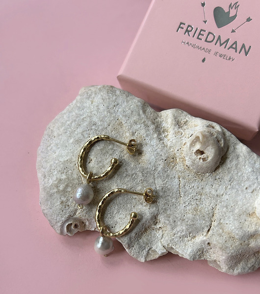 kolczyki pozłacane Kolczyki Plates Gold - srebro 925 pokryte 24K złotem