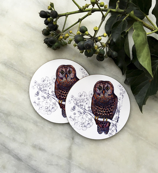 podkładki do kuchni Rezerwacja- Sowa z Laponii- Podkładki pod kubek
