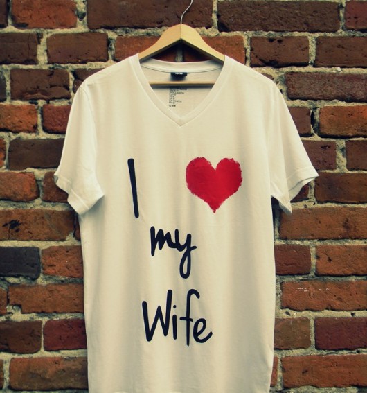 I LOVE MY WIFE męska koszulka [XL] Marvellousette