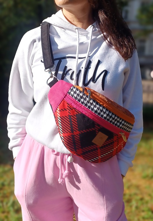 saszetka nerka Patchworkowa Nerka XL Glasgow