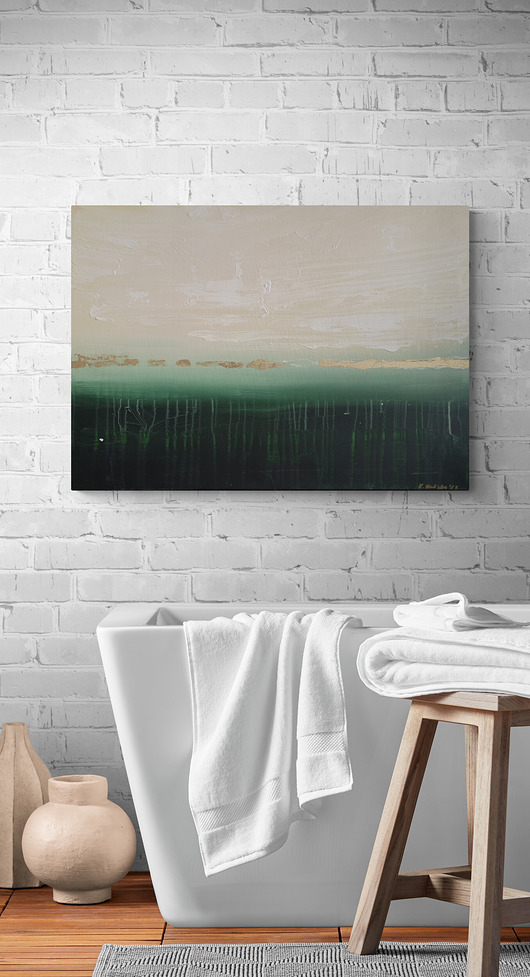 obrazy Obraz ręcznie malowany na płótnie 50x70 cm - abstrakcyjny pejzaż