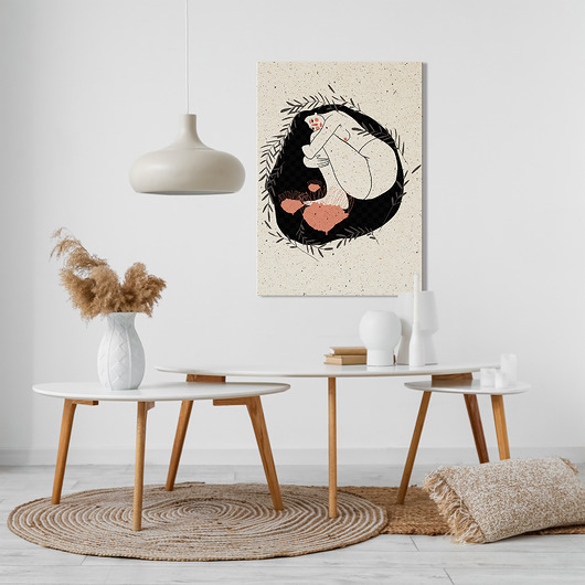 obrazy Obraz na płótnie KOBIETA CISZA NATURY 70x100cm