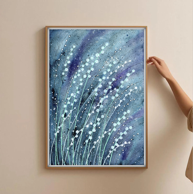 obrazy Oryginalna akwarela. Łąka A4