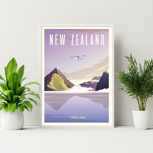 Plakat podróżniczy Nowa Zelandia/New Zealand trochę na ścianę