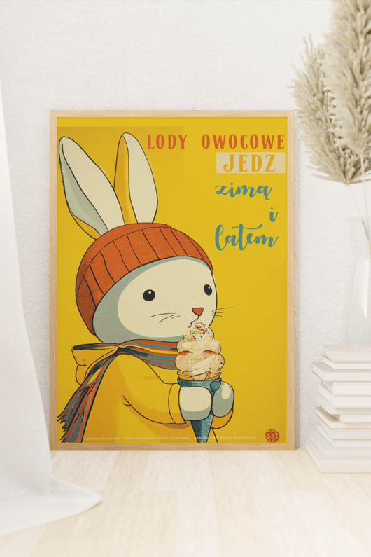 plakaty Plakat prl w kuchni   lody retro vinted 50cmx70cm