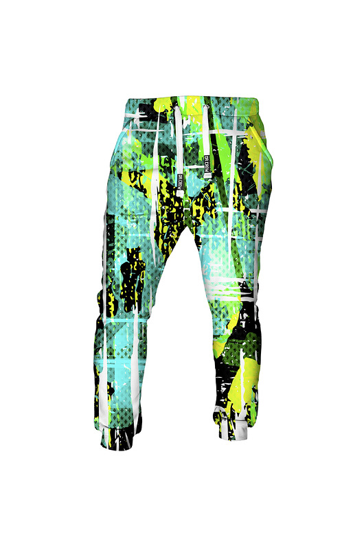 spodnie męskie DR.CROW Spodnie Fullprint Greasy Lime