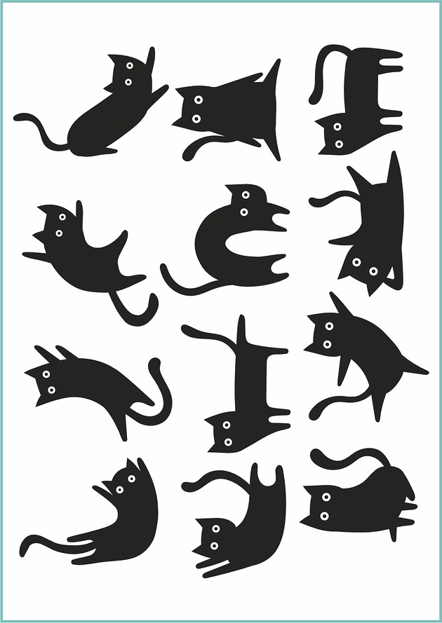 tatuaże zmywalne, tymczasowe Tatuaż tymczasowy "Black cats"