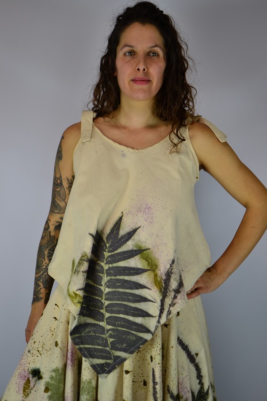 topy damskie Barwiona Roślinami Bluzka "Leśny Gaj"