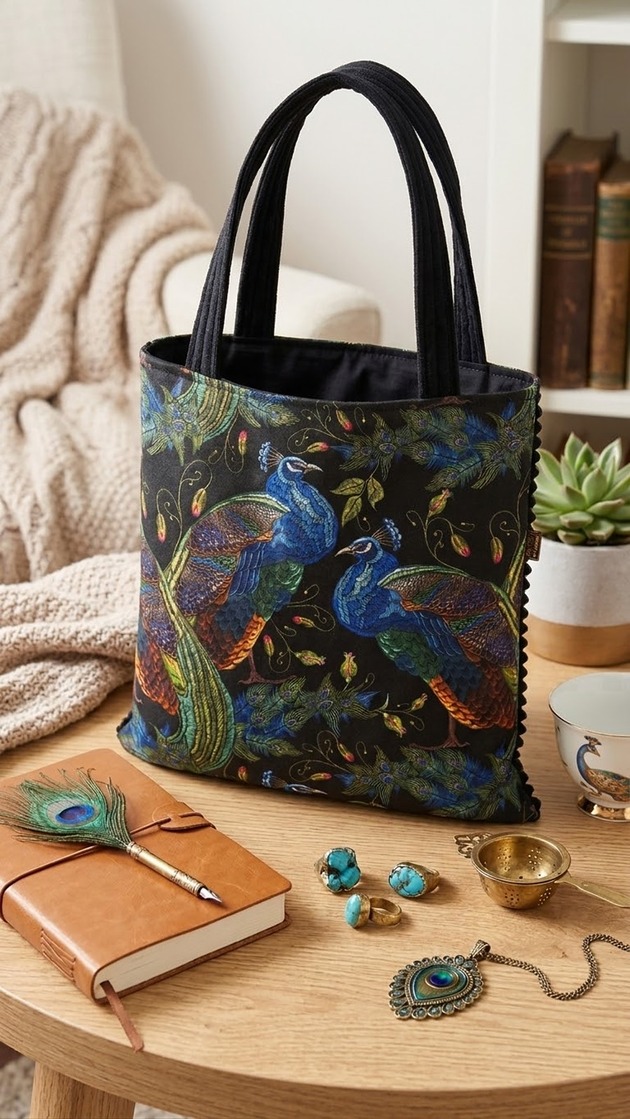 torby na ramię Torba shopperka pawie