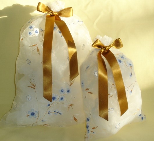 De Luxe - white organaza / gold metka by traczka