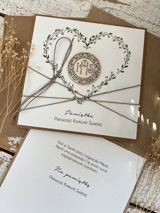 kartki na komunię Wyjątkowa kartka na komunię, pamiątka komunii - prezent dla dziewczynki, dla