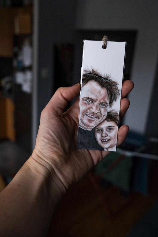 zakładki do książek PortreTulki -Personalizowana zakładka do książki z malowanym portretem x2
