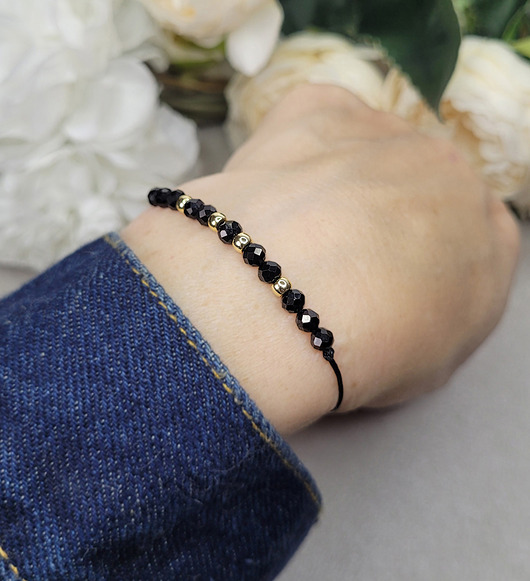 bransoletki na sznurku OCHRONA z Turmalinem