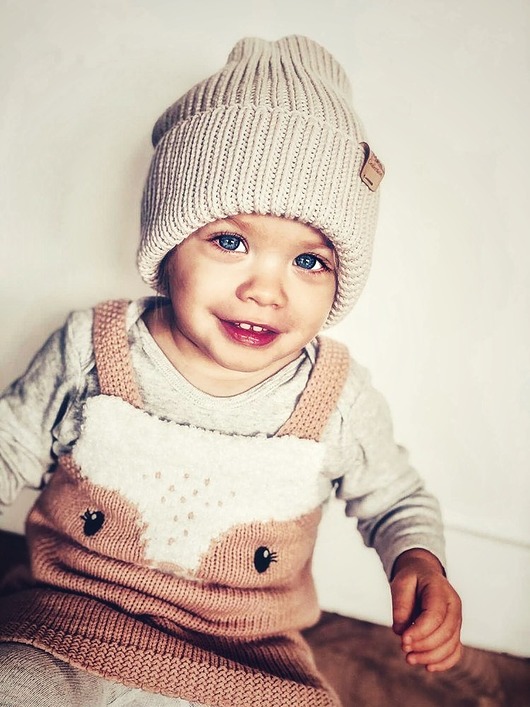 czapki dziecięce Czapka dziecięca  BIG CAMELO - 100% wełna merino