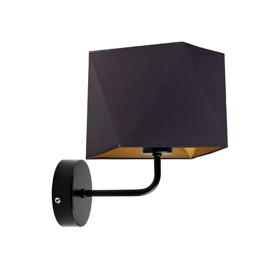 Lampa ścienna TURYN czarny ze złotym LYSNE