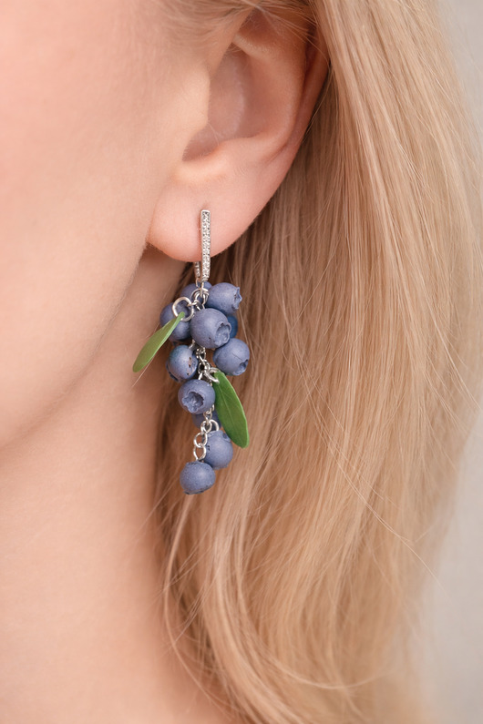 kolczyki - inne Kolczyki borówki leśne