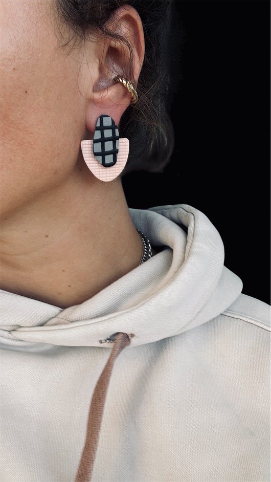 kolczyki z masy plastycznej Kolczyki Duo