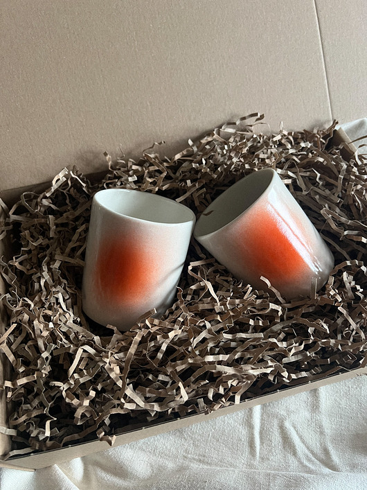 kubki Zestaw prezentowy 2 kubki porcelanowe