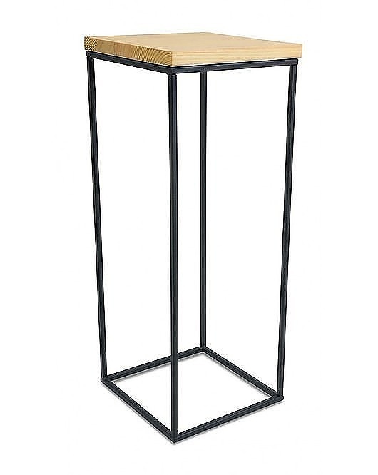 kwietniki Kwietnik Metalowy z Drewnem Modrzewiowym 60 cm