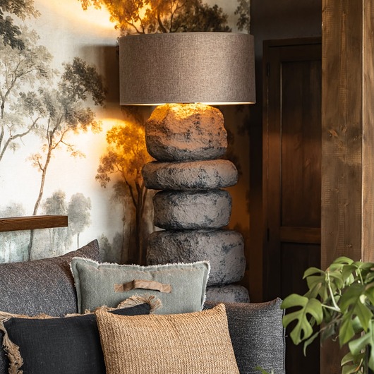 lampy podłogowe Rzeźbiarska lampa stojąca Torre a la lamień