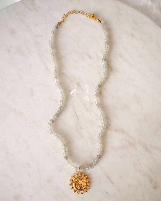 chokery Szary naszyjnik z zawieszką Sun