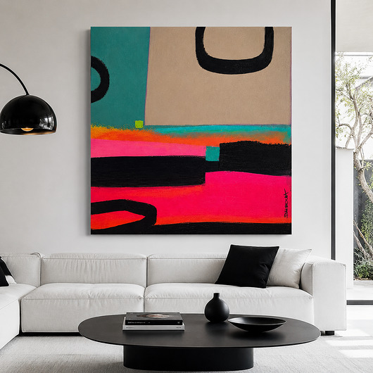 obrazy Duży obraz ręcznie malowany akryl 120x120cm Zakrocka