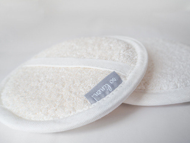 akcesoria dla niej Lniana gąbka frotte soft creamy white