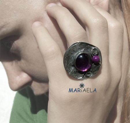 PIERŚCIEŃ KTÓRY UBÓSTWIAM ! FIOLET MARIAELA