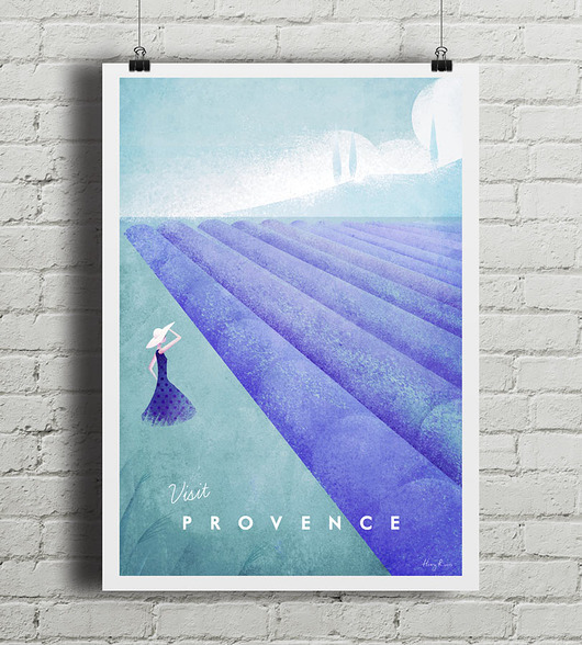 Prowansja - vintage plakat minimalmill