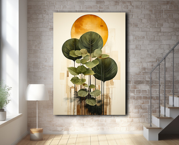 plakaty Tropikalne liście - Plakat - Loft, Minimalizm