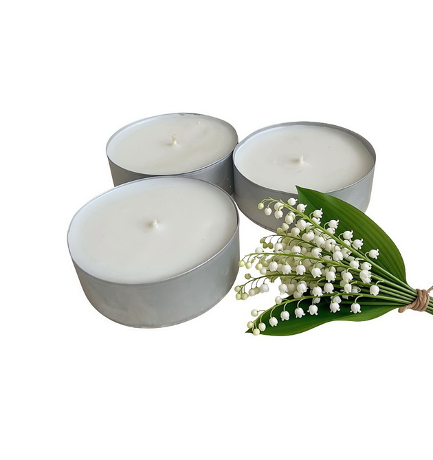 świeczniki i świece XXL Lily of The Valley 3 szt. tealight 105g wosk sojowy (dostępne inne zapachy)