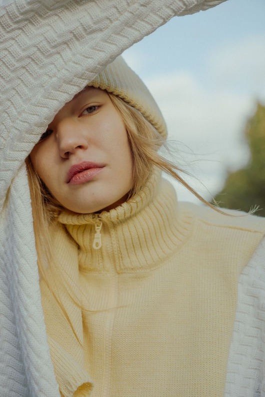 szale damskie Kołnierz Ami żółty