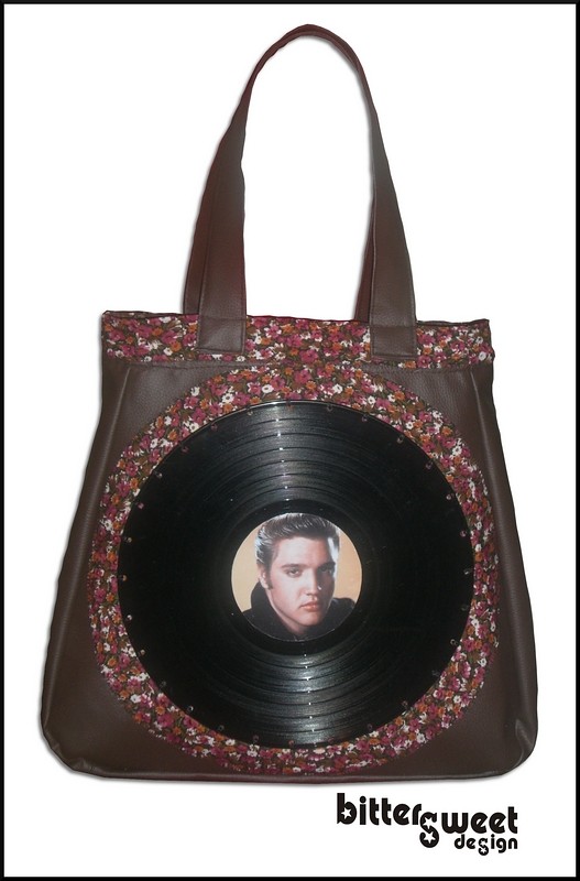 Elvis w brązach - torba z płytą winylową bittersweet design