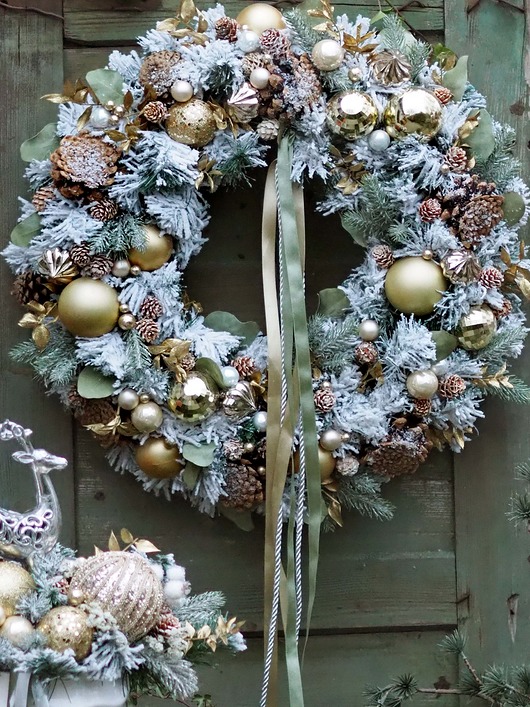 Wianek świąteczny GLAM XMAS  50 cm FlodiaAtelier