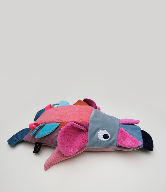 przytulanki dla niemowląt i dzieci Dziki różowy- zabawka wypełniona łuską orkiszu