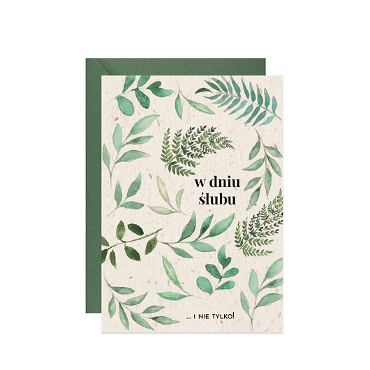 Kartka z życzeniami na ślub - liście Paperwords
