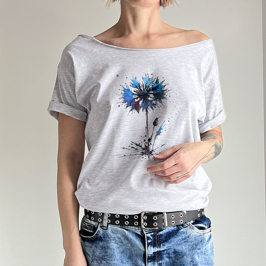 t-shirt damskie Chaber Szary Oversize