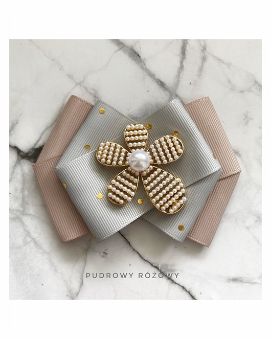 broszki Brosza  z Perłowym Kwiatem z drobniutkimi perełkami NEW