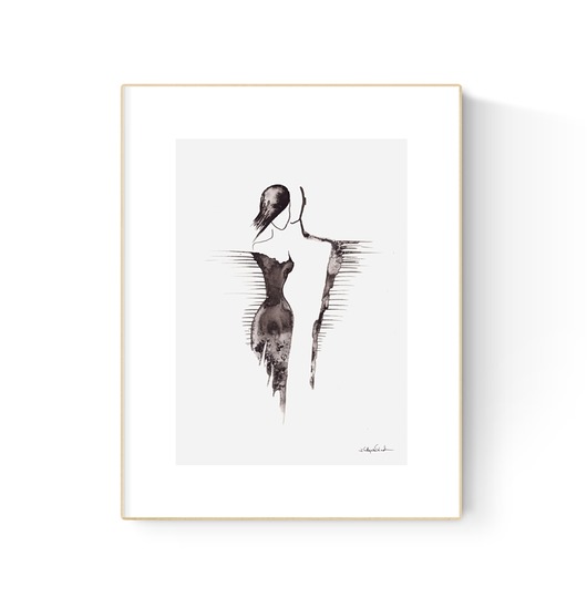 grafiki i ilustracje Grafika 21X30 malowana ręcznie na papierze