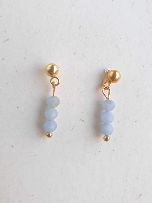 kolczyki z kamieniami Kolczyki DROPSY mini angelit