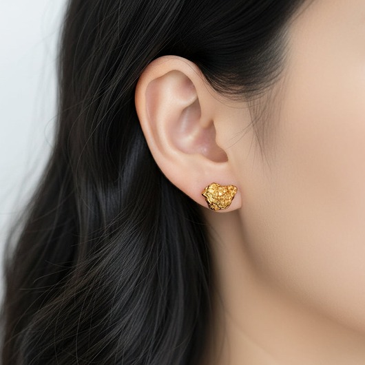 kolczyki pozłacane Kolczyki Sztyfty z Pirytem